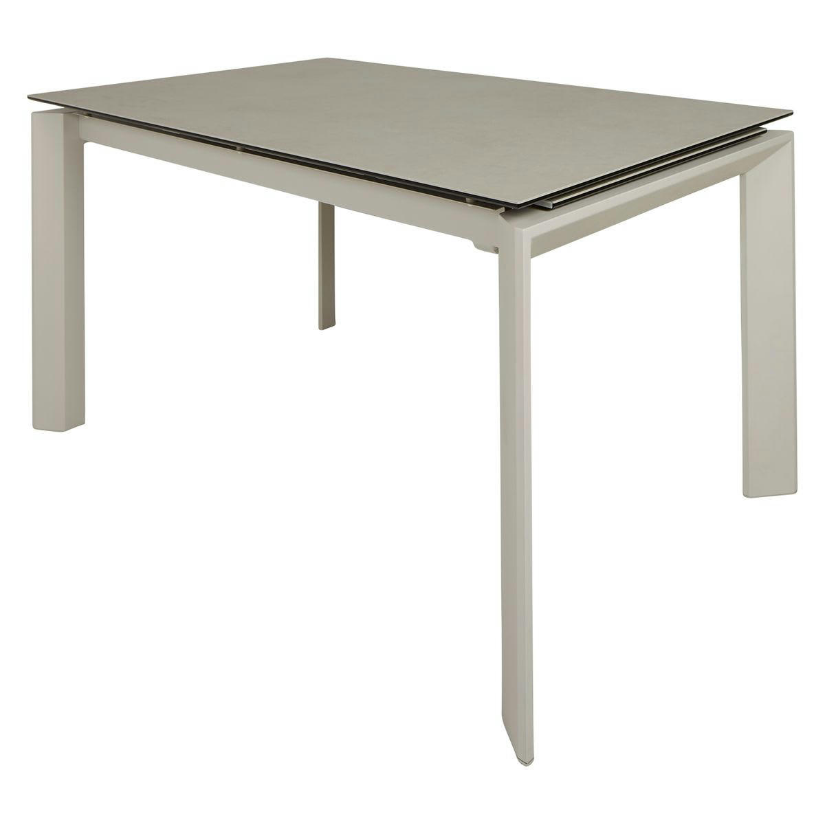 CONCRETE - Table céramique extensible 140 x 90 cm avec allonge intégrée