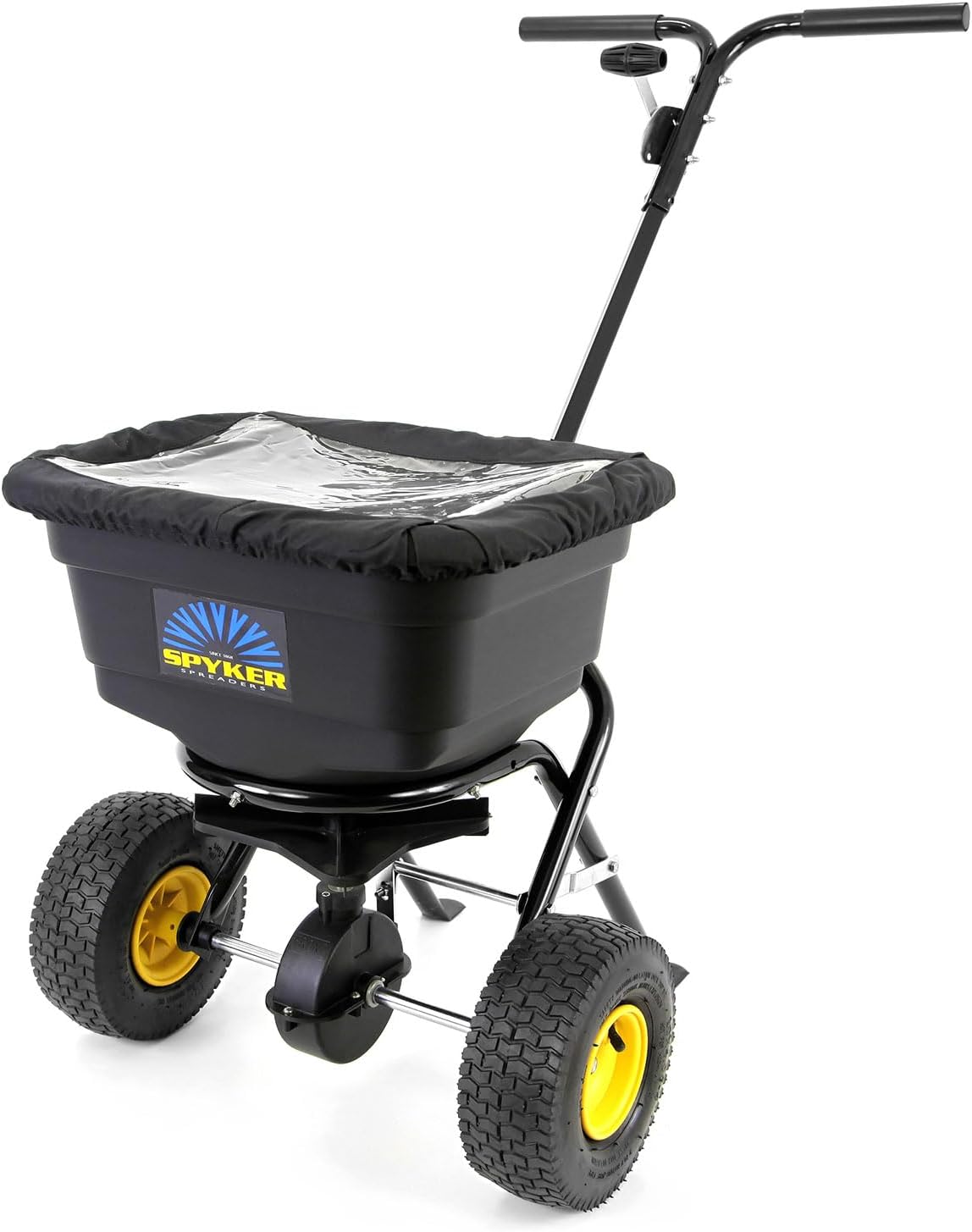 Spyker Lawn and Handheld Spreader Kit: Pro-Series 50 Pound Broadcast Spreader with 5 Pound Handheld Spreader Kit