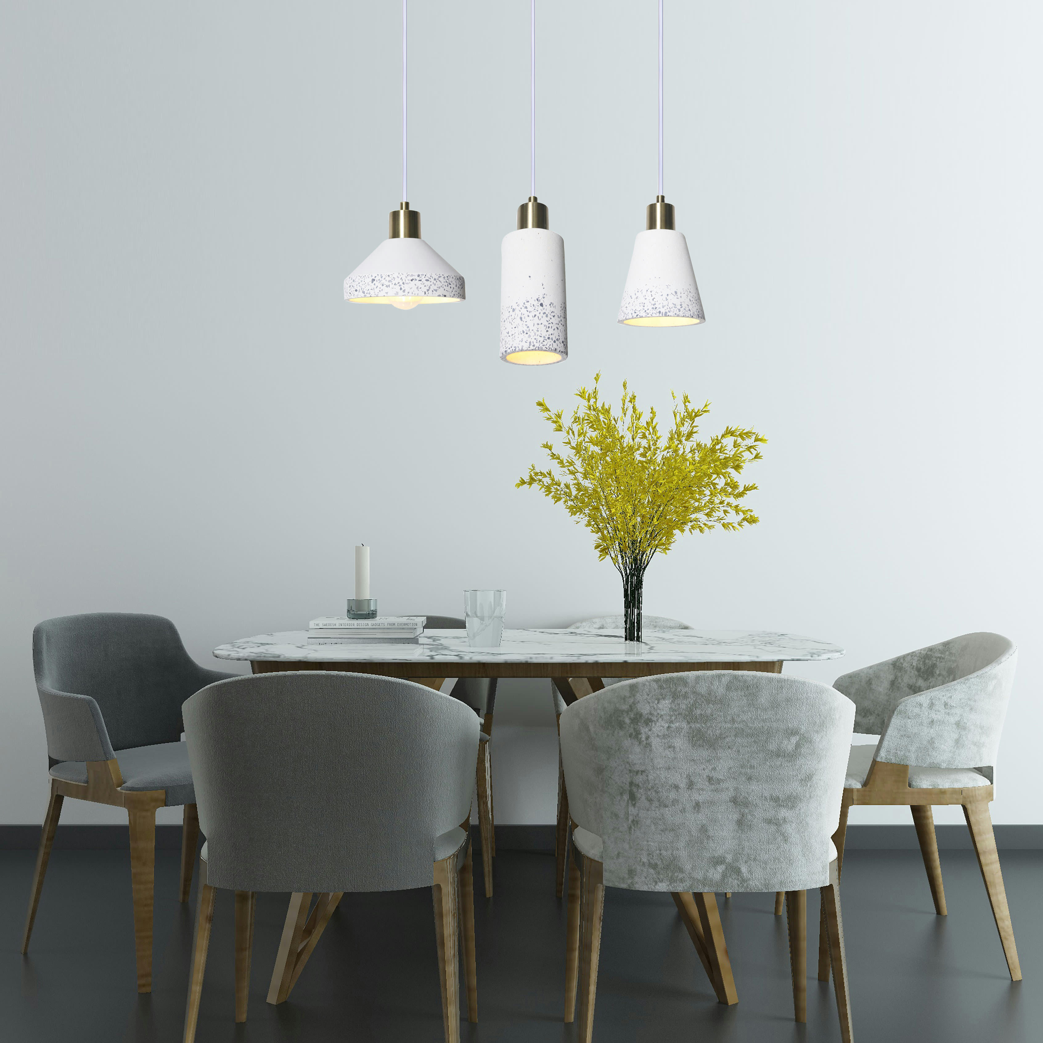 LAZO - Suspension en stone laiton