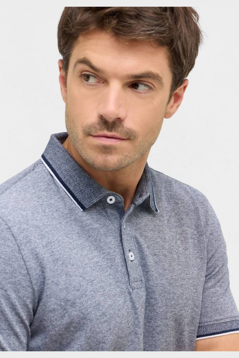 ETERNA Regular Fit Poloshirt marine, Strukturiert