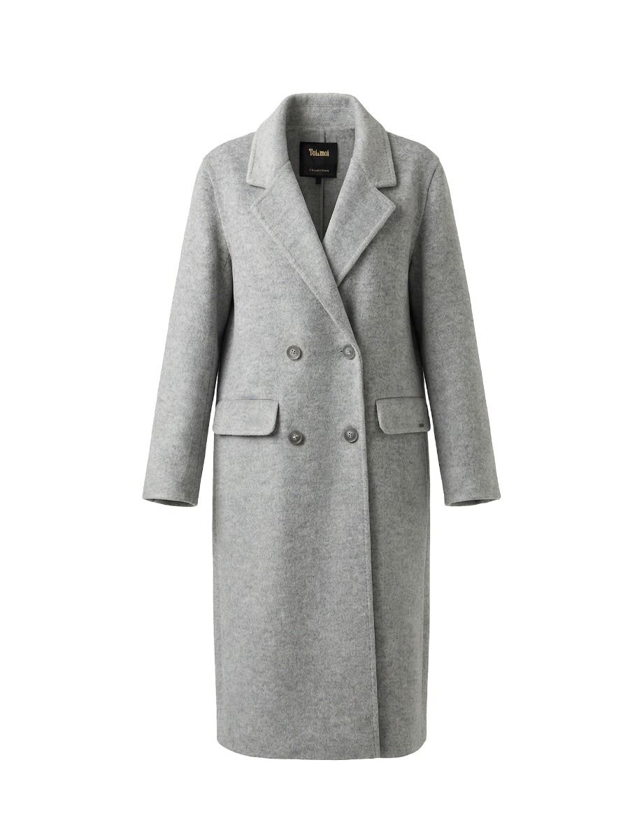 Μακρύ σταυρωτό παλτό