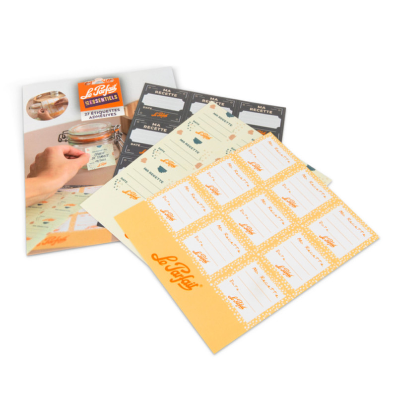 Planche d'étiquettes adhésives pour bocaux 27 pièces LE PARFAIT