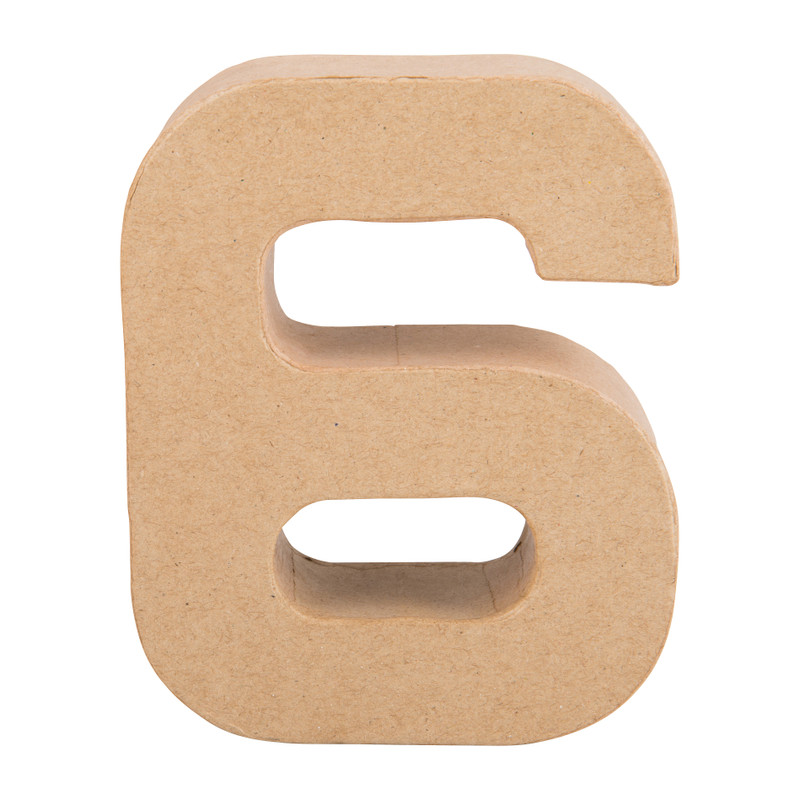 Kartonnen cijfer - 6