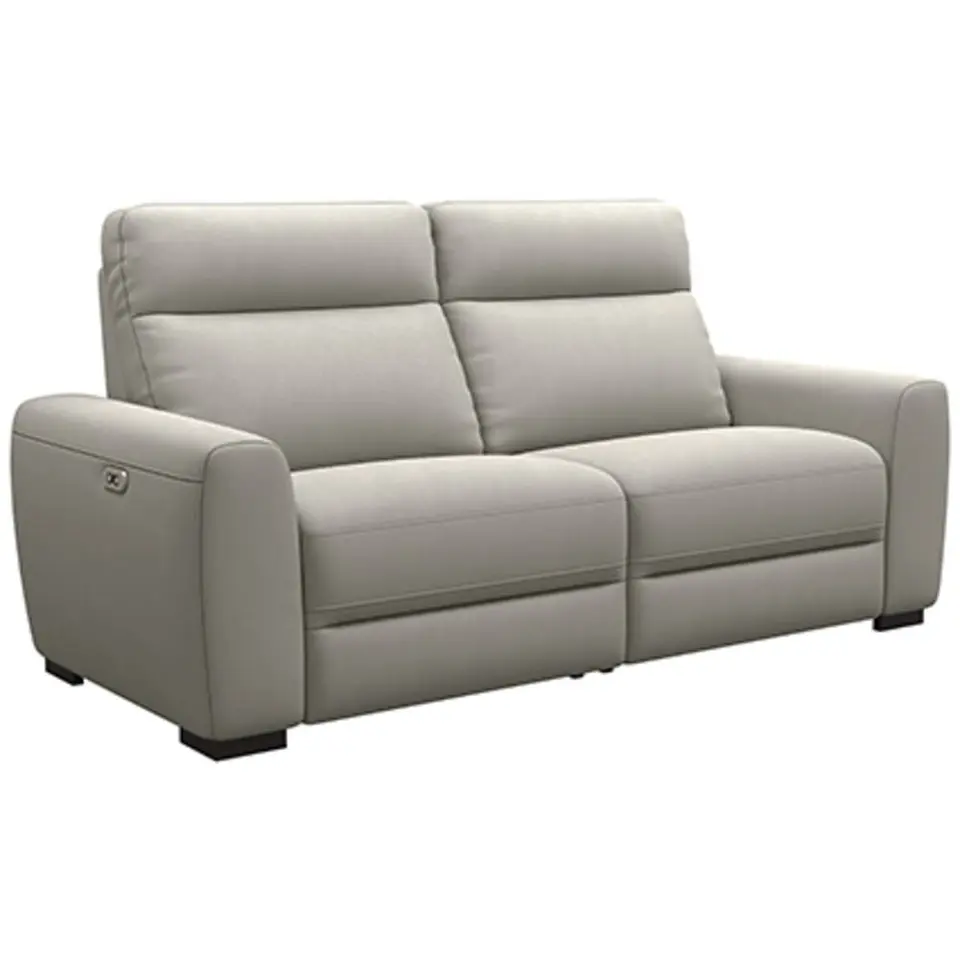 Bank James elektrisch verstelbaar 3-zits - stof Gaucho - lichtgrijs