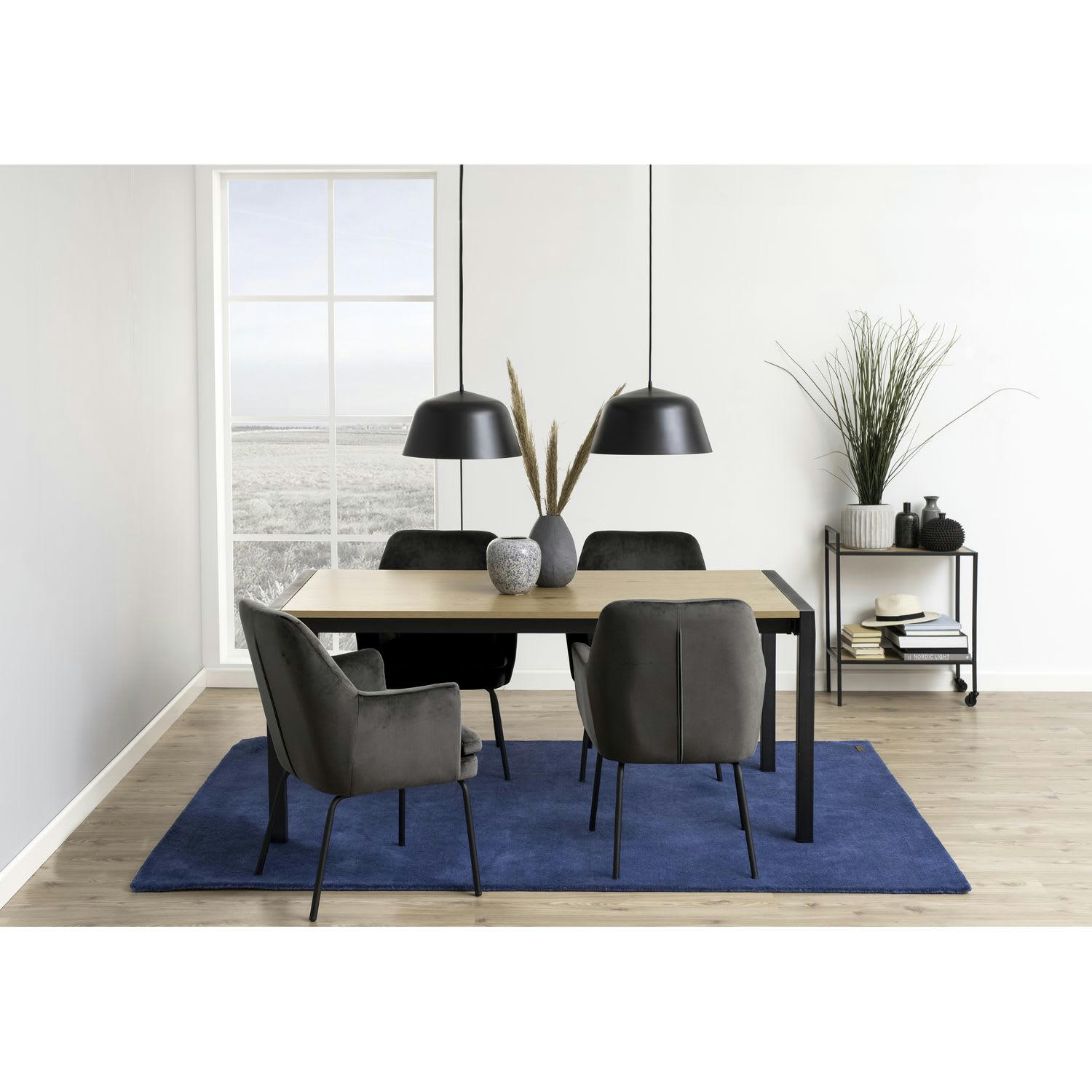 SIREINE - Desserte 2 étagères en mdf et métal avec 2 roulettes beige