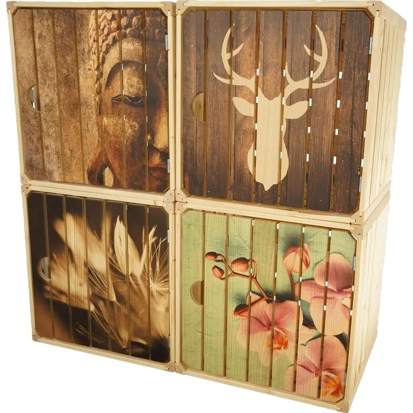 Aufbewahrungsbox Holzharasse Hirsch