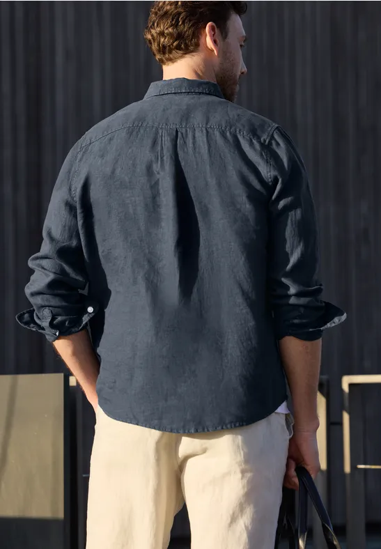 Langarm Hemd aus Leinen