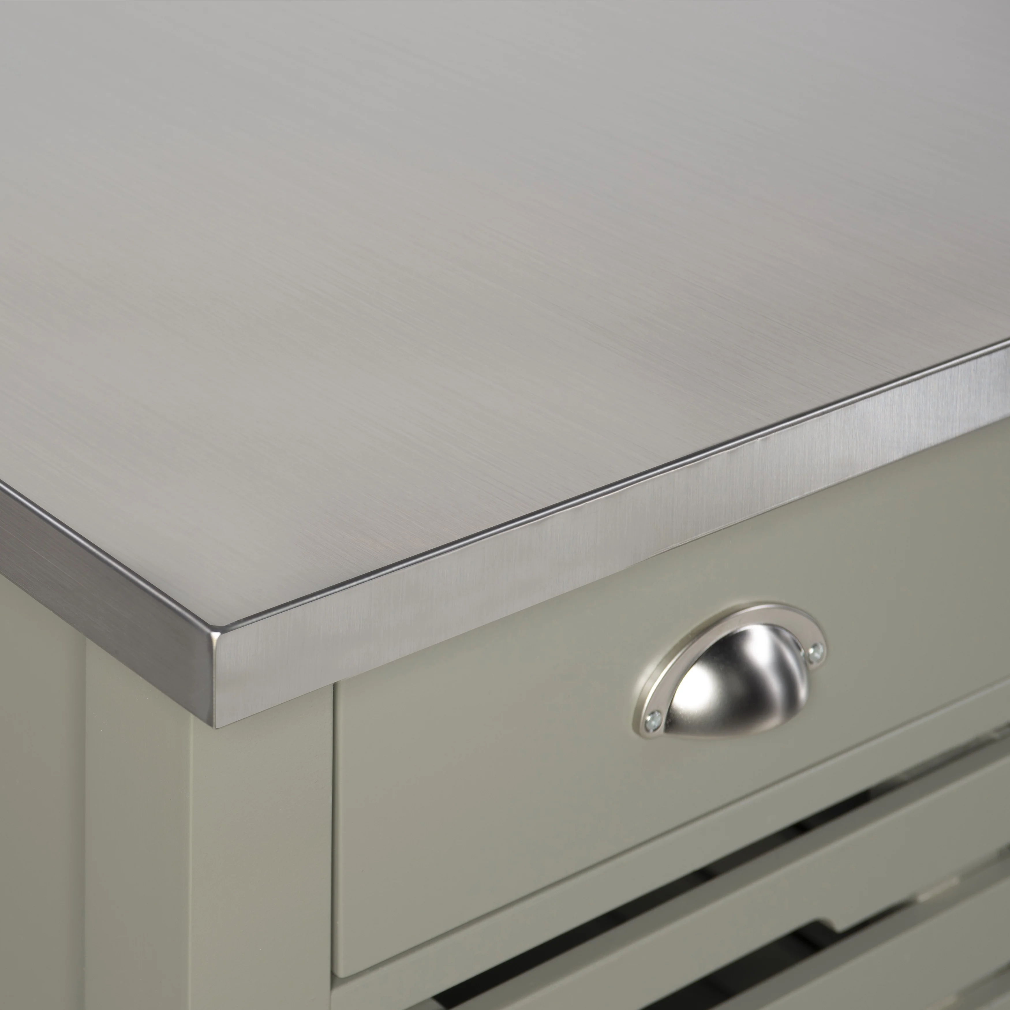The Gray Barn White Squirrel Grey Wood Kitchen Cart