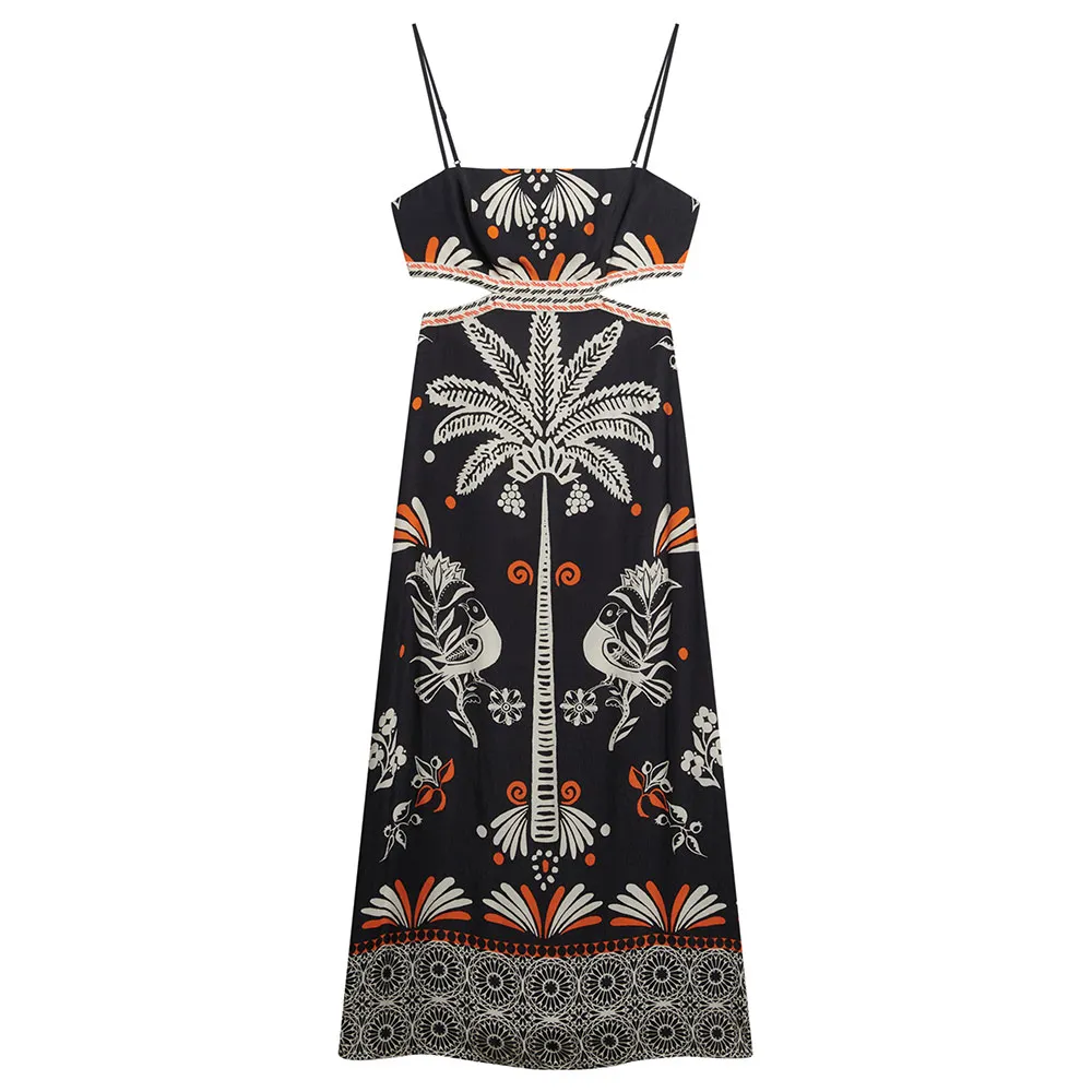 Superdry Statement Cut-Out sleeveless long dress