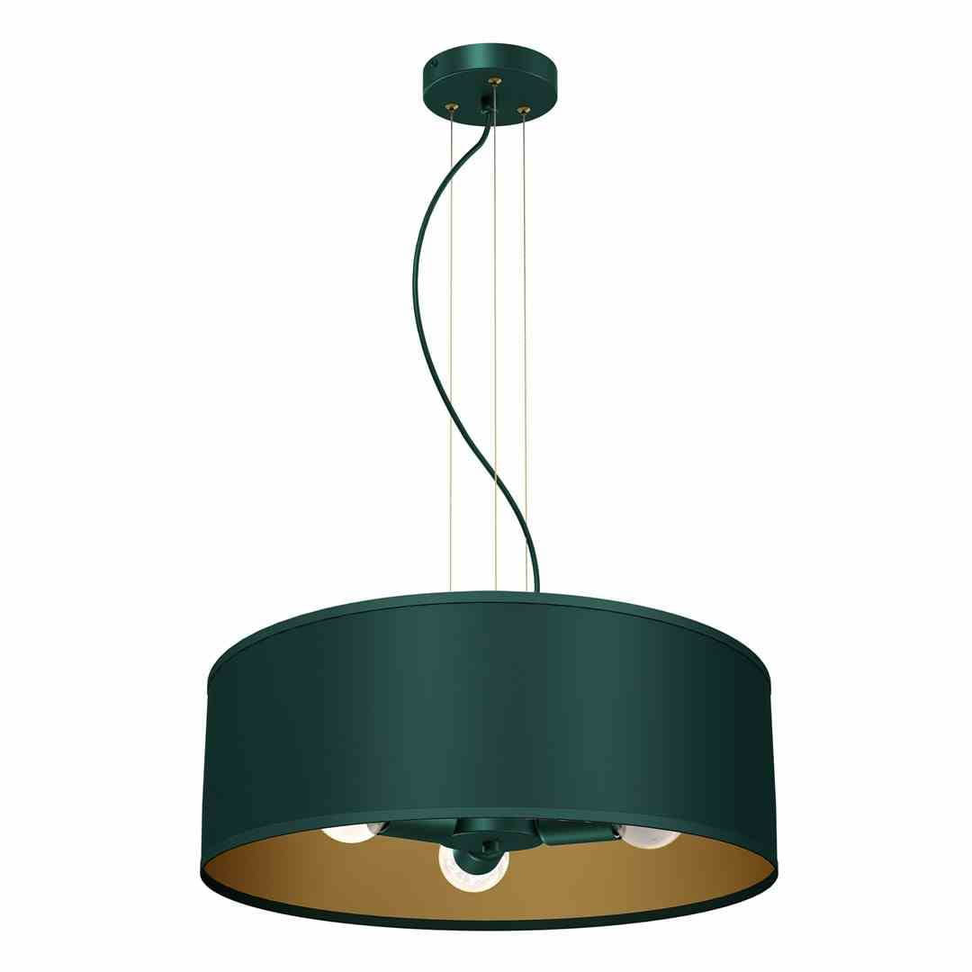 Lampa wisząca zielono-złota VERDE 3xE27x40W wym: 90x50x50 cm Milagro