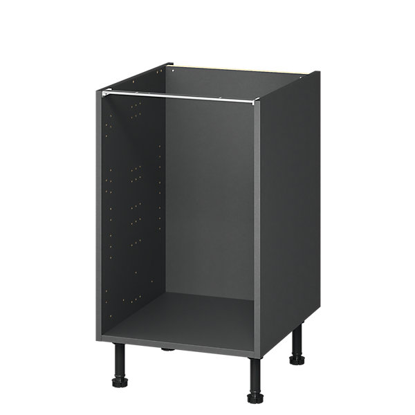 Caisson bas de cuisine Caraway GoodHome anthracite H. 72 cm x l. 50 cm