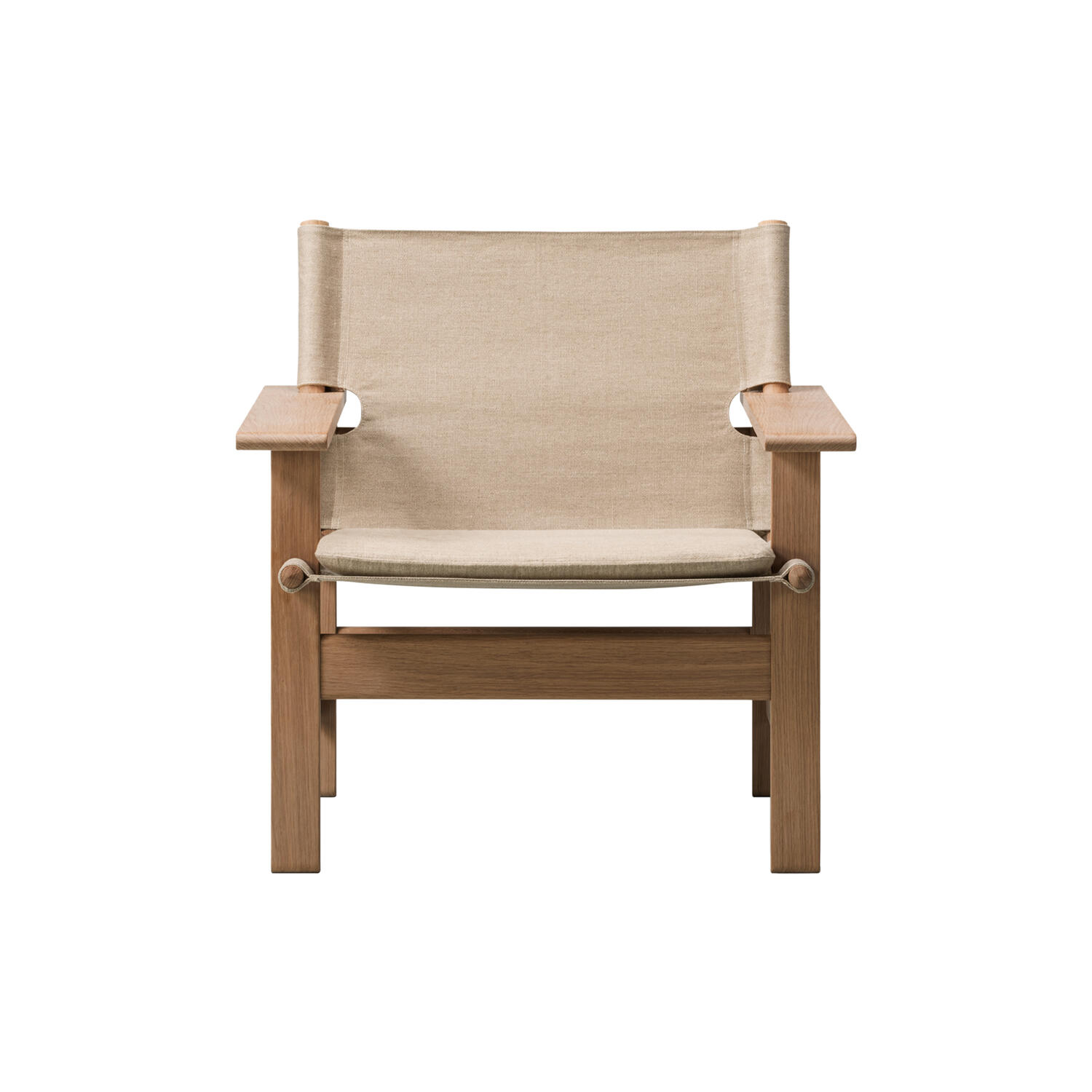 The Canvas Chair loungestol med hynde, olieret eg/kanvas