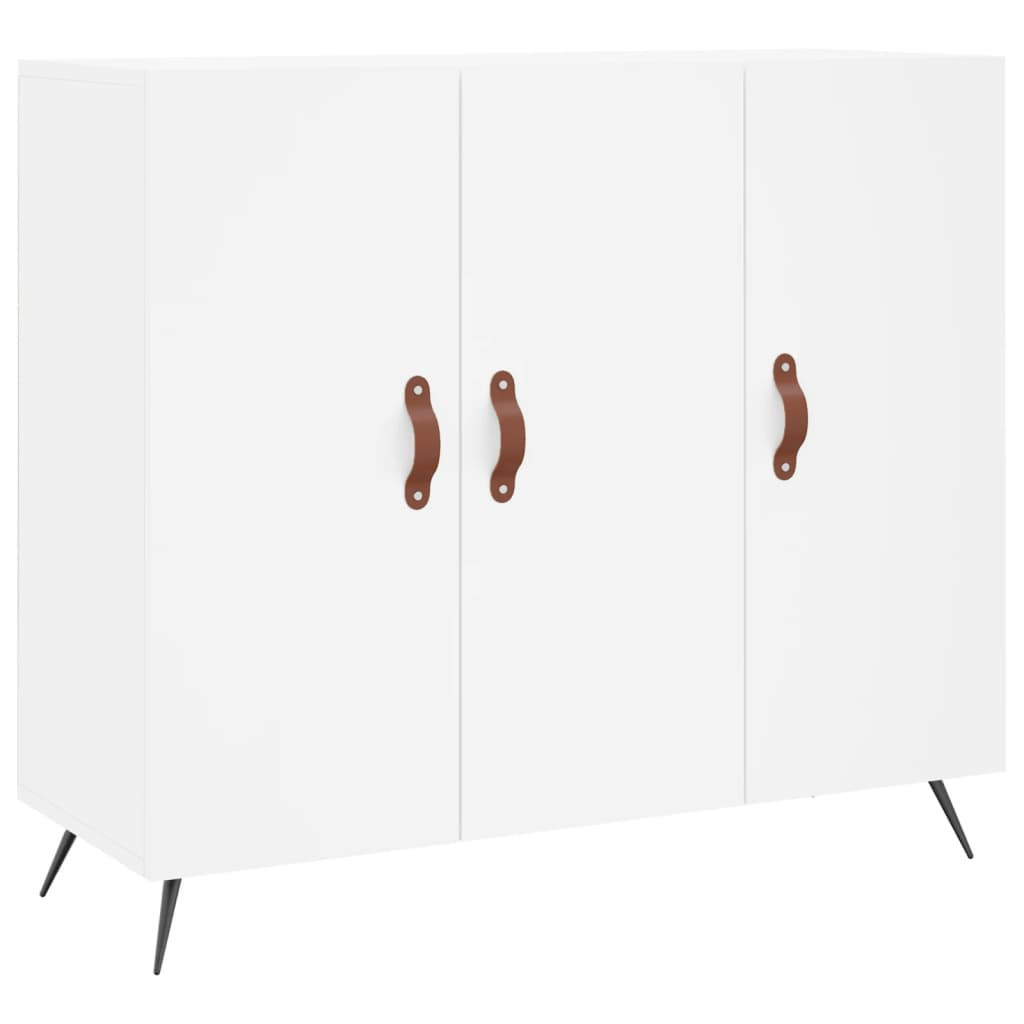 Szafka Biała z Drzwiami 90x34x80 cm do Salonu Pokoju Sypialni