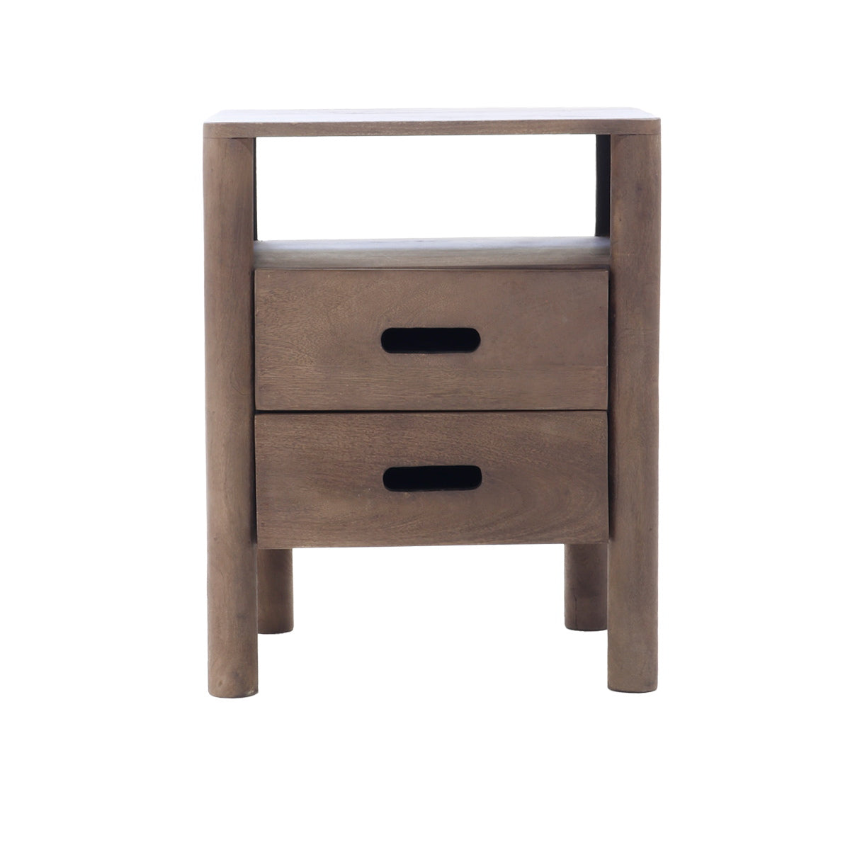 Giga Meubel Nachtkastje Doria - Naturel - Mangohout - 45x38x57cm