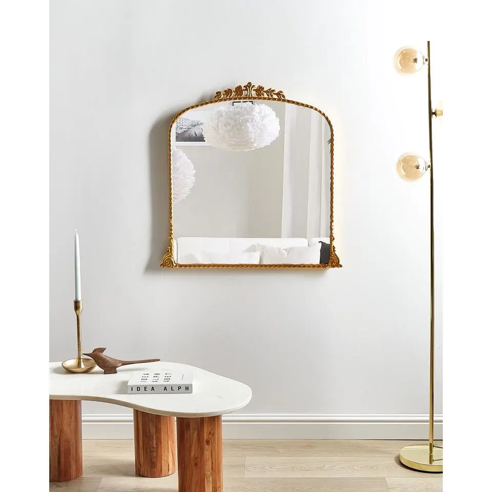 LIVRY - Wandspiegel - Goud - 71 x 71 cm - Metaal