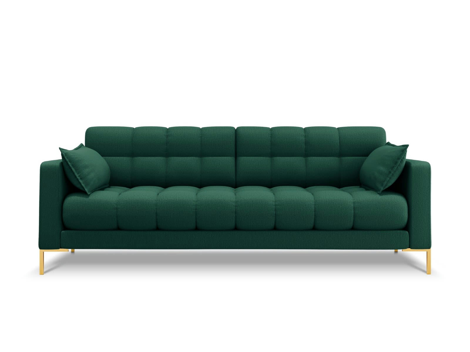 MAMAIA - Canapé 4 places en tissu structurel vert