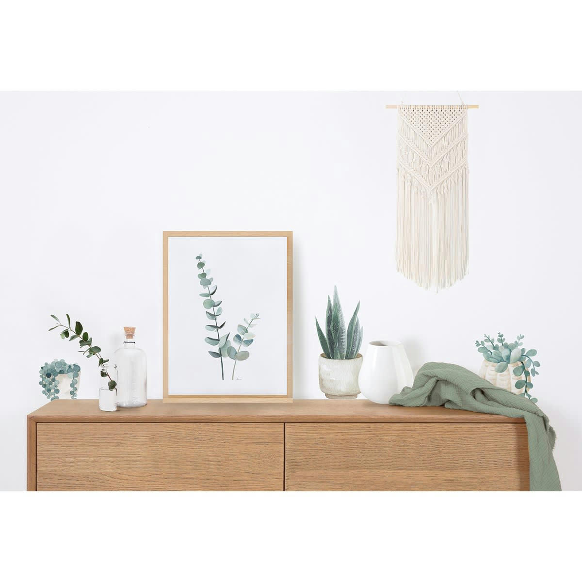 GREENERY - Stickers plantes en Vinyle mat Vert