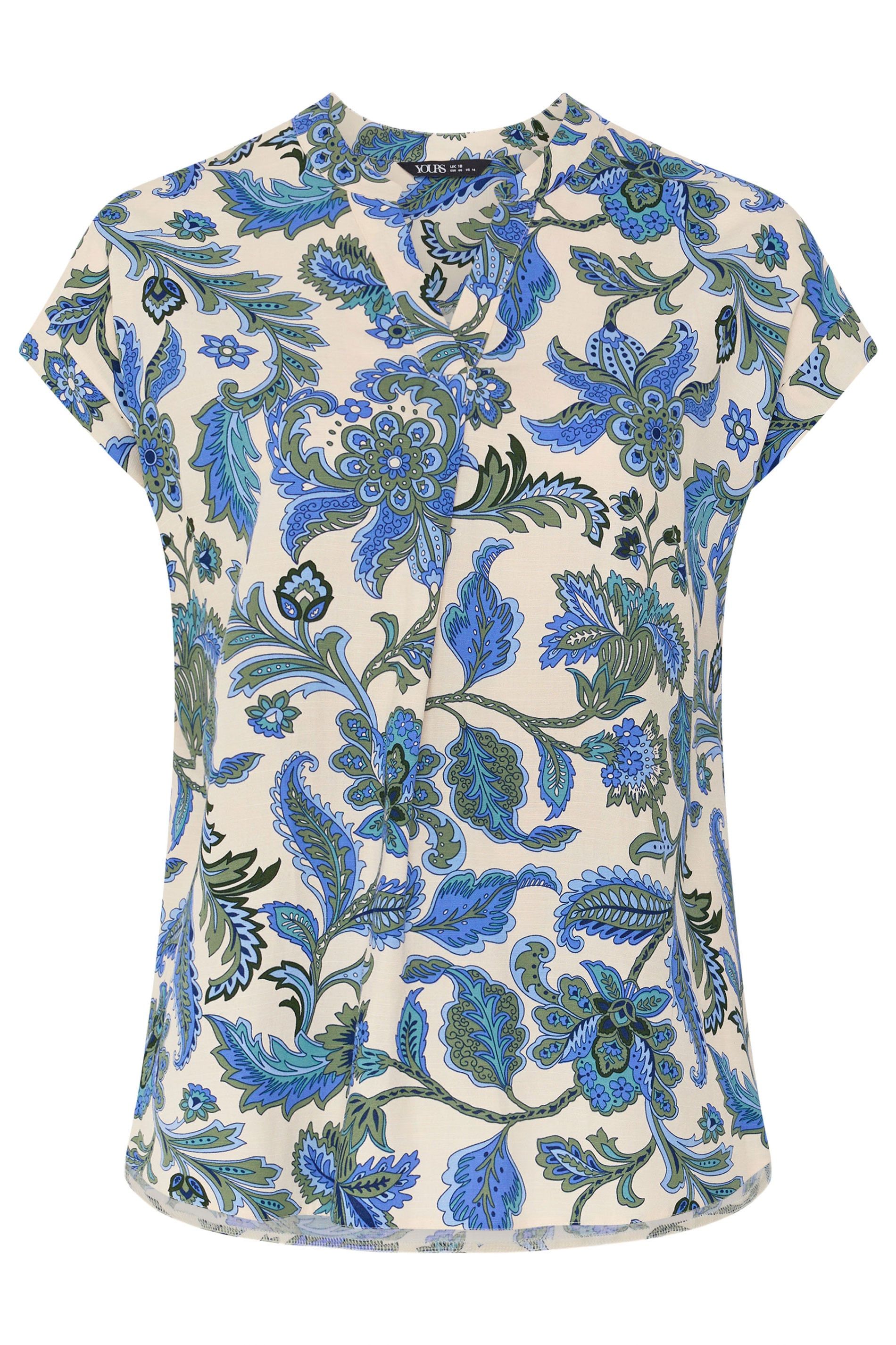 Yours Paisley Print Pleated Blouse