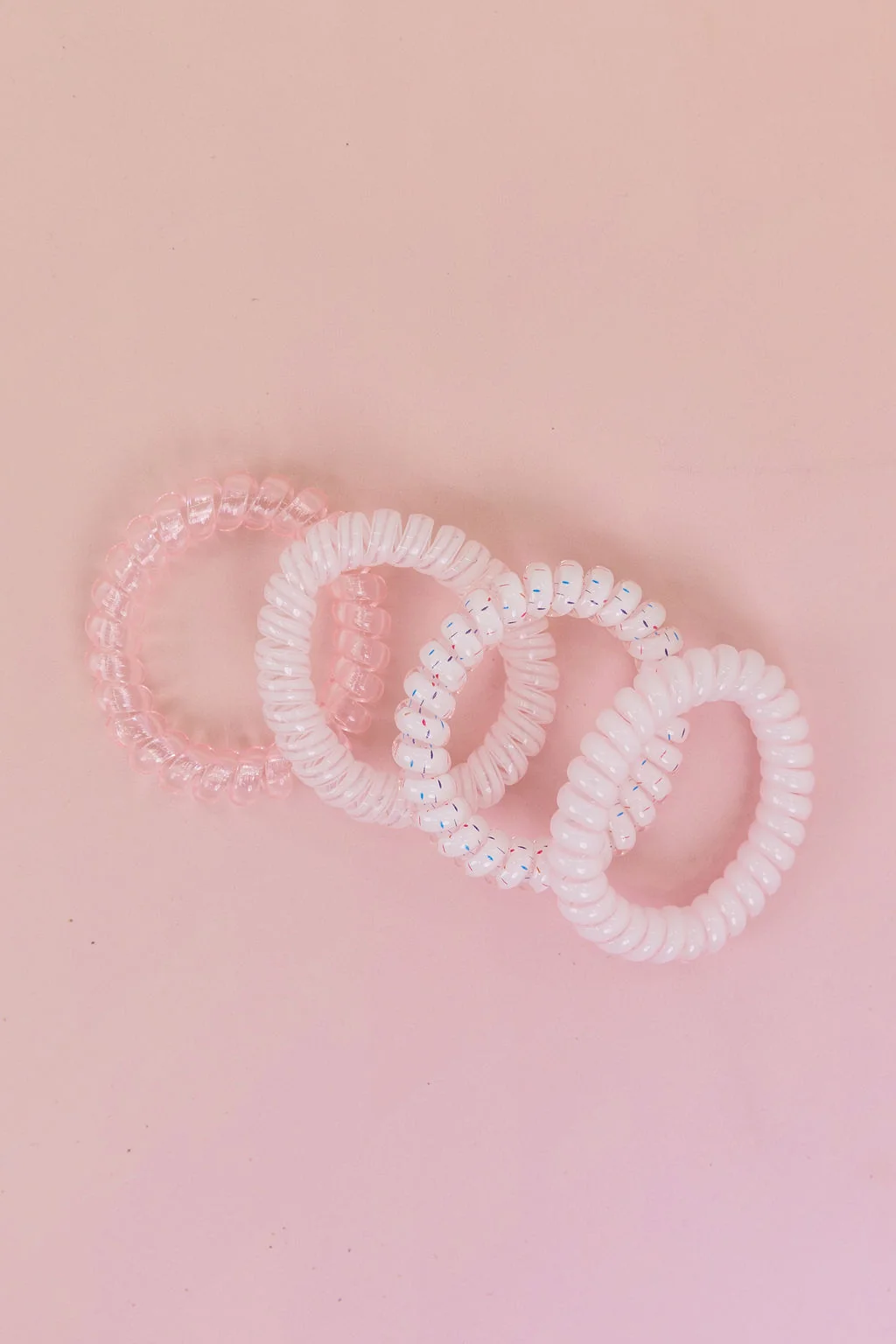 Pink Coil Hair Ties – 4 Pack