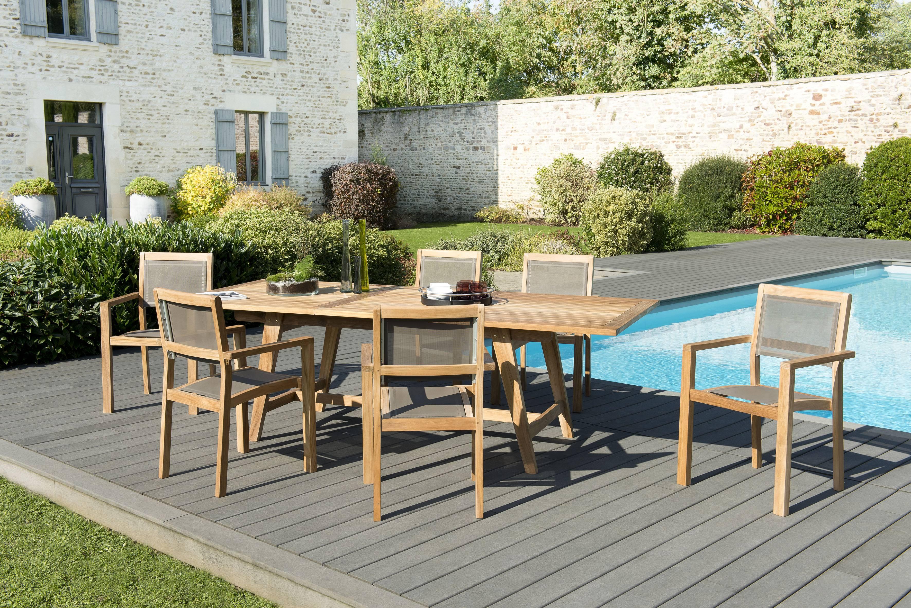 Tuinset Milla teakhout