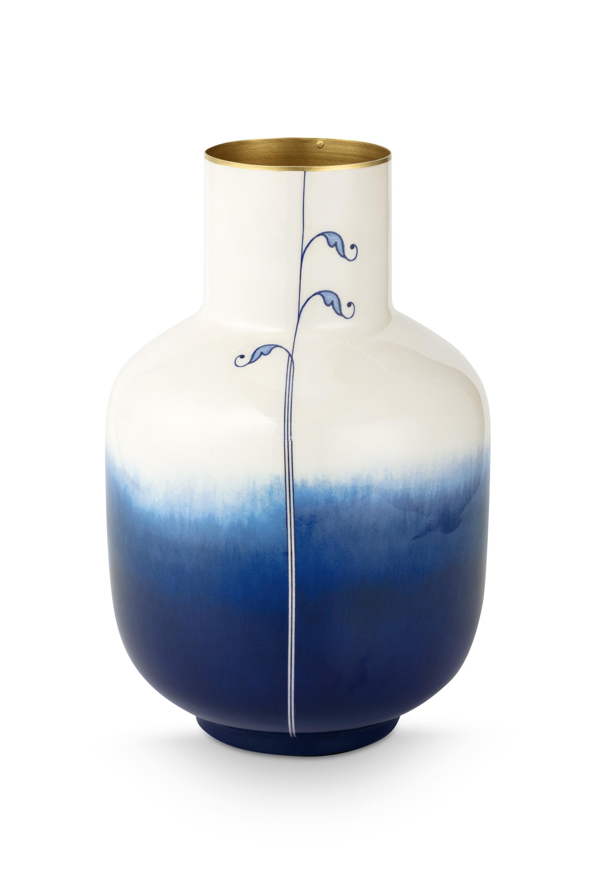 Pip Studio Vaas Pip & The Blue Bird - Metaal - Blauw - 30cm