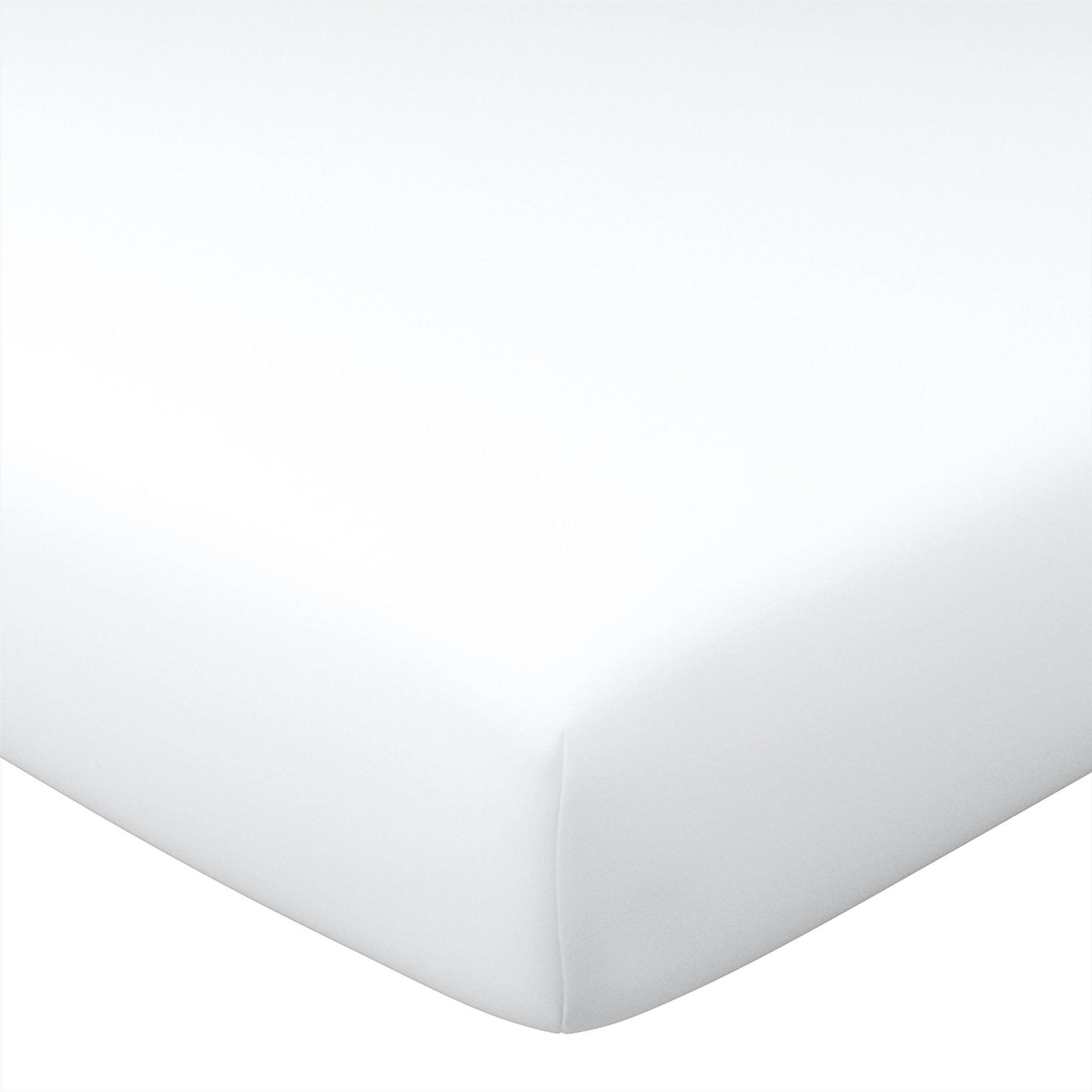 COTON UNI LAURÉAT - Drap-housse 90x200x28 blanc en coton