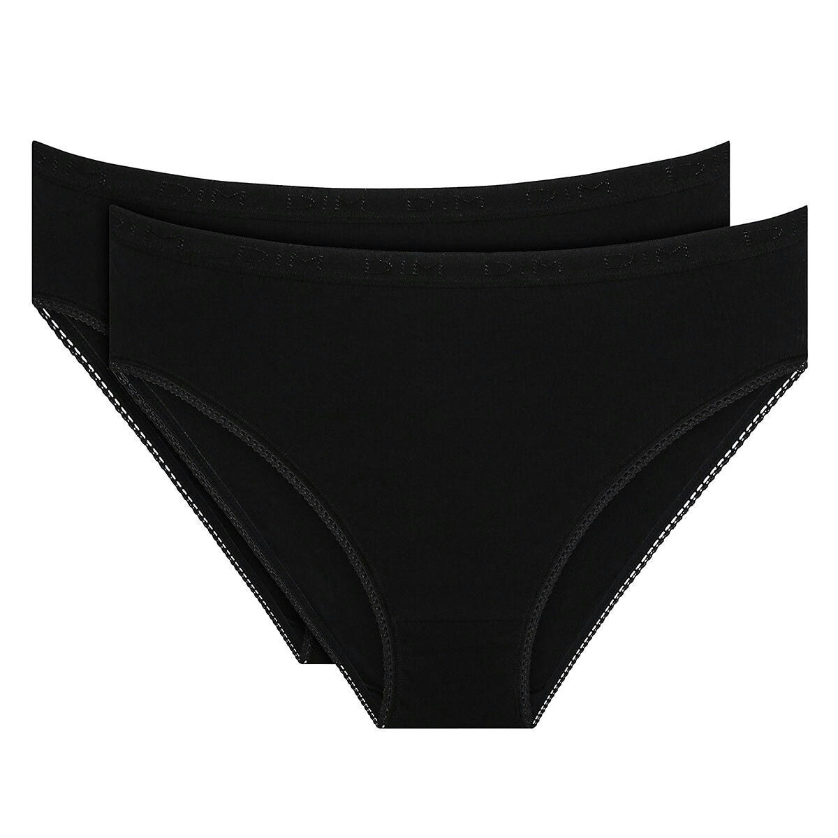 Lot de 2 culottes hautes pur coton