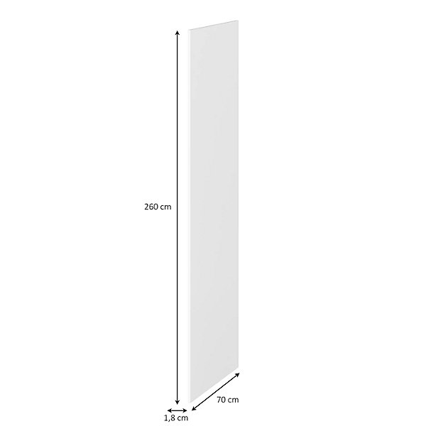 Joue de finition blanc GoodHome Atomia H. 260 x L. 70 cm