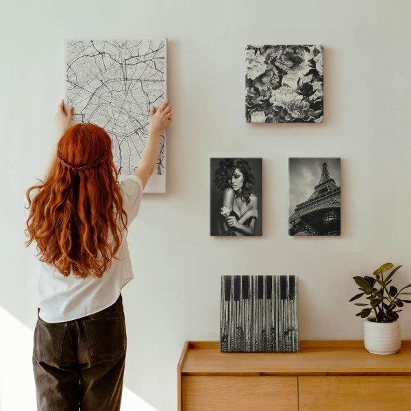 Obraz canvas 5 części Styl paryski|20x30, 30x30, 40x60|Wallfluent