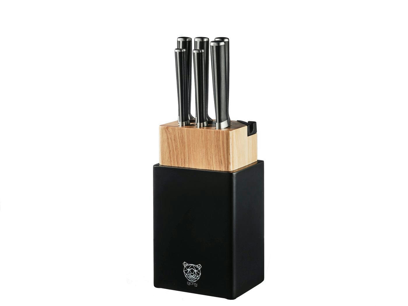 NUDE - Lot de 8 couteaux en inox noir