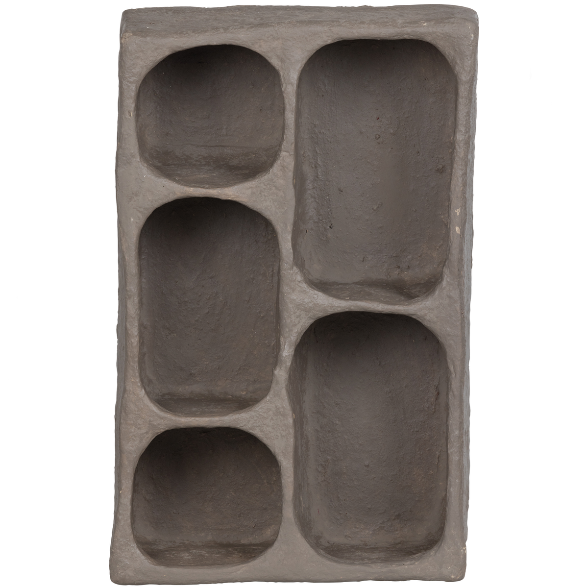 WOOOD wandkastje Clay - Papier Mache - Grijs - 70x45x23