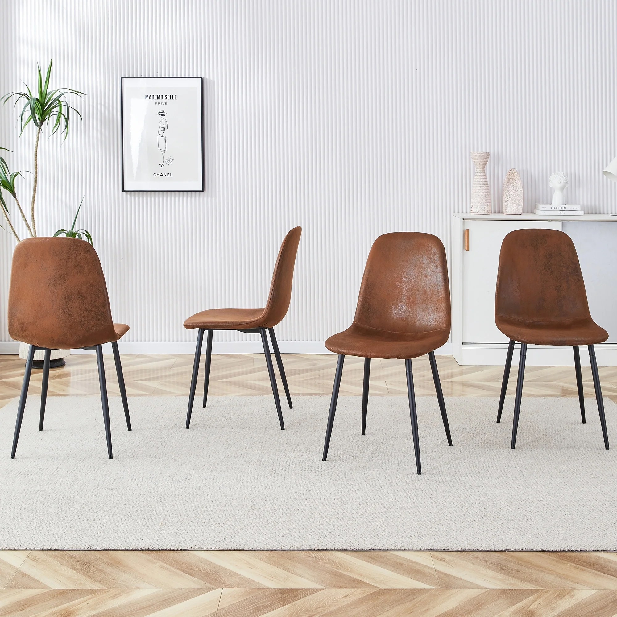 Modern medieval style cushioned armchairs