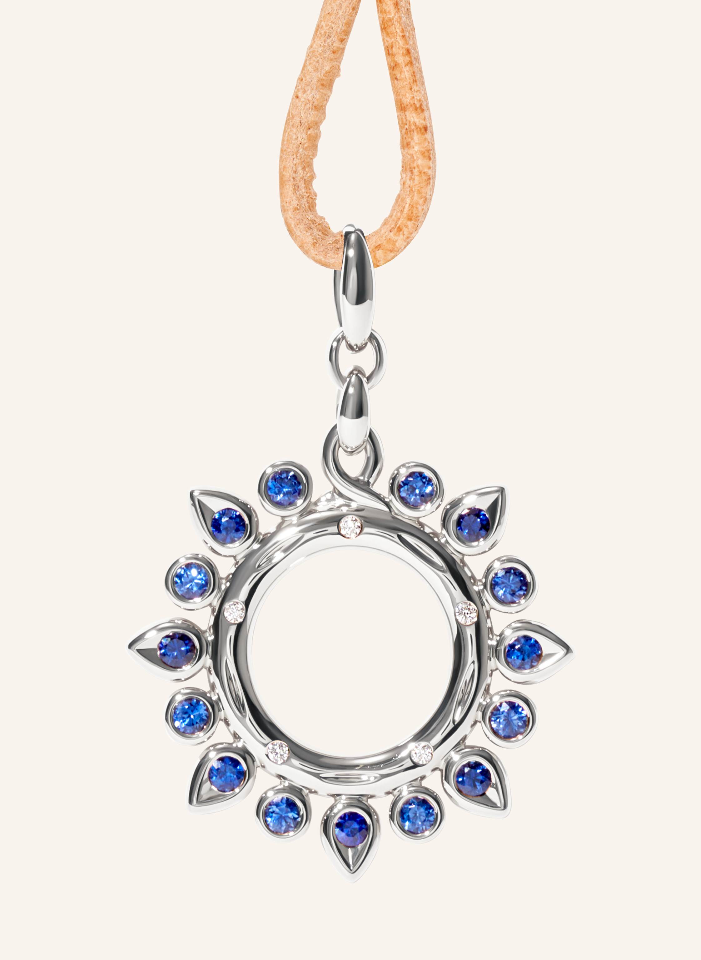 TAMARA COMOLLI Anhänger PENDANT GYPSY 'OCEAN' SUN SMALL 18K Weißgold