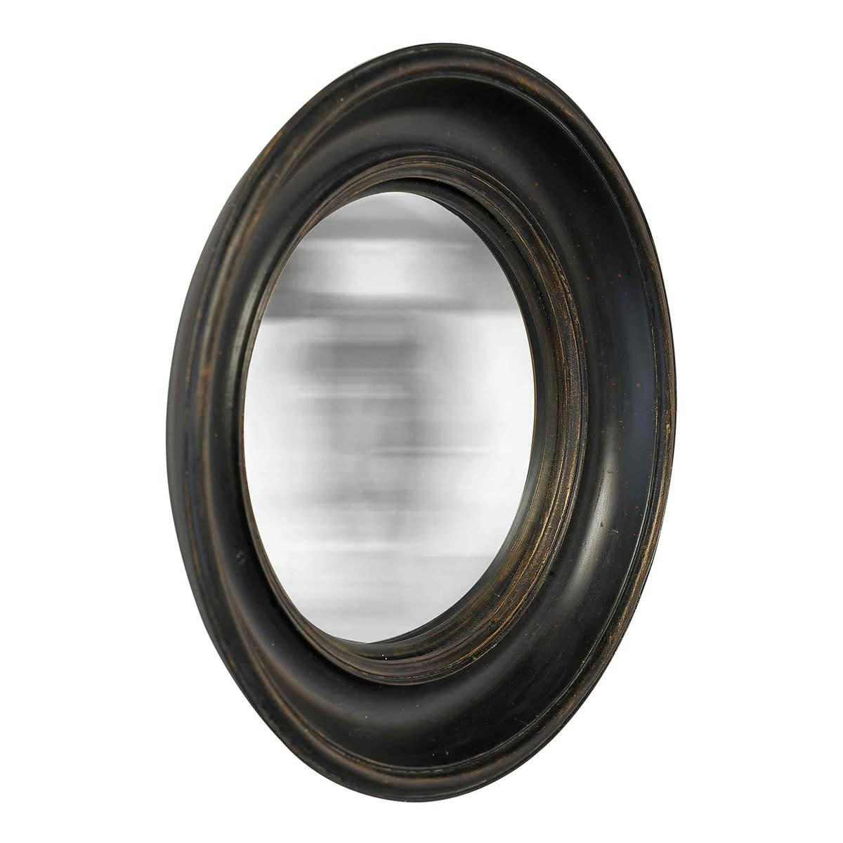 - Miroir rond convexe noir 26x26cm
