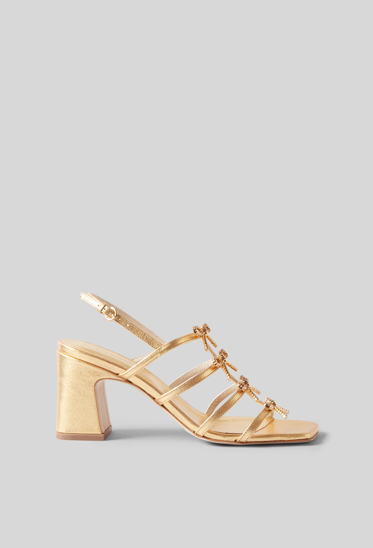 Sandales à talon cuir