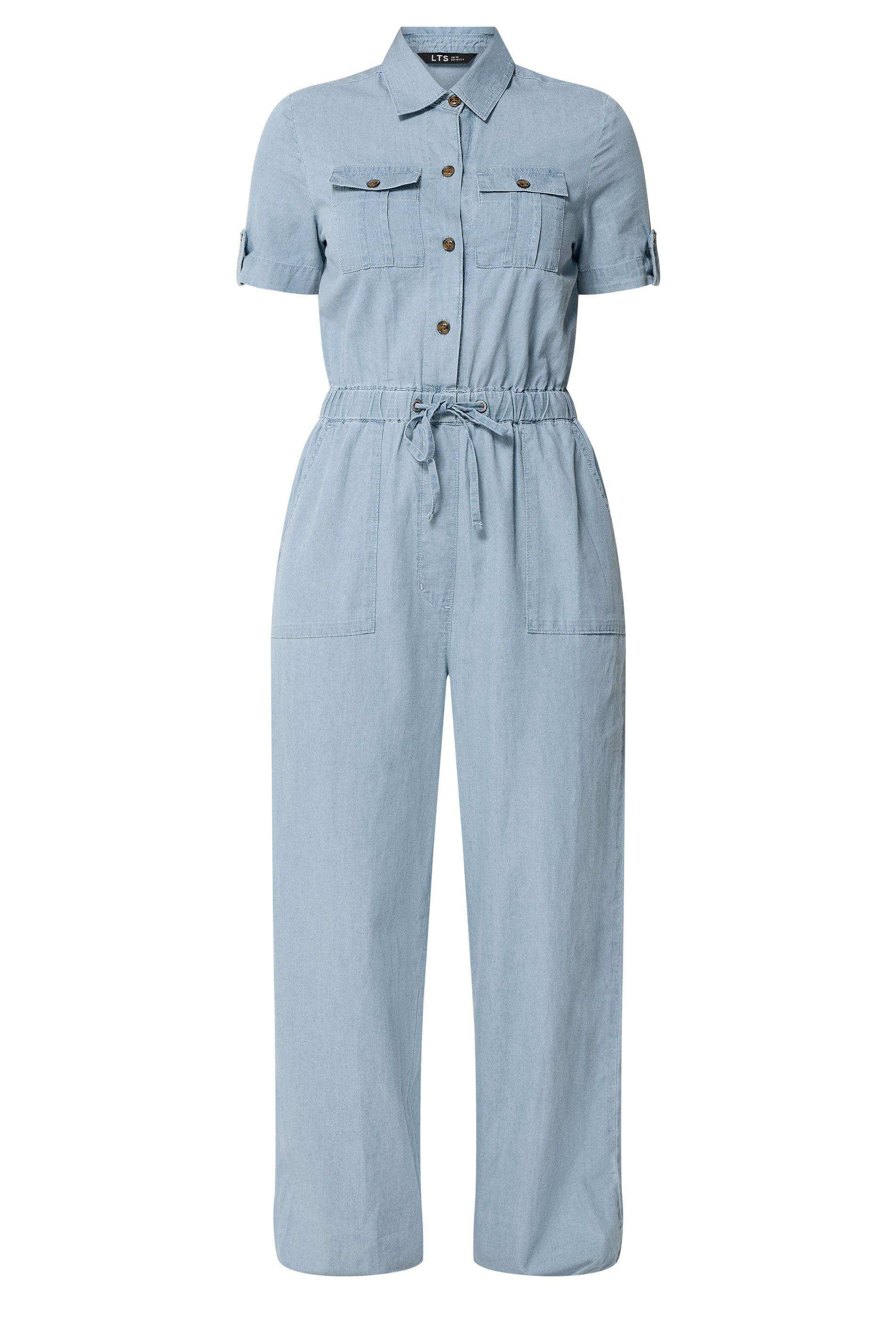 Long Tall Sally Tall Denim Elasticated Jumpsuit