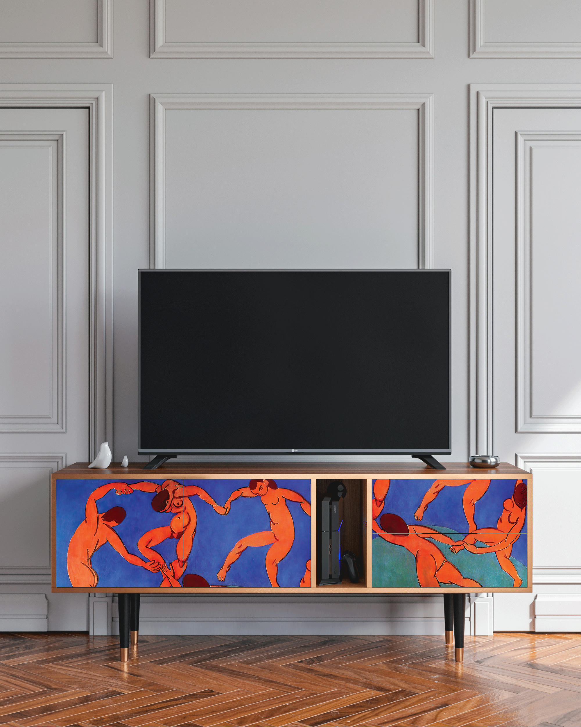 THE DANCE BY HENRI MATISSE - Meuble TV  multicolore 2 tiroirs et 2 portes L 170 cm