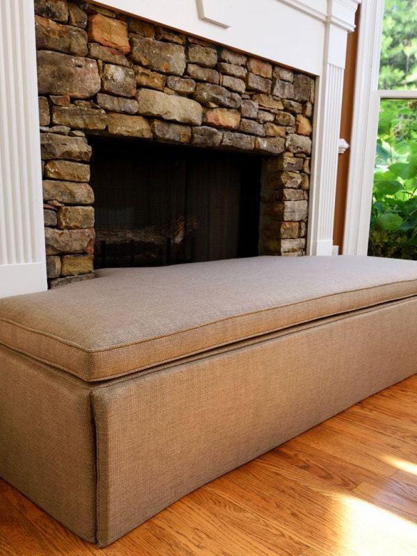 Custom Fireplace Hearth Pad Made to Measure Bench Seat Child Safe Cushions