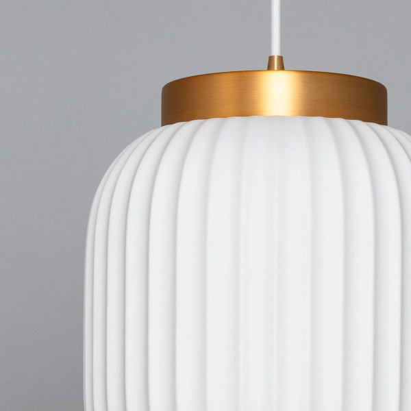 Lampa wisząca biało-złota Porcellado1xE14x40W Abruzzo