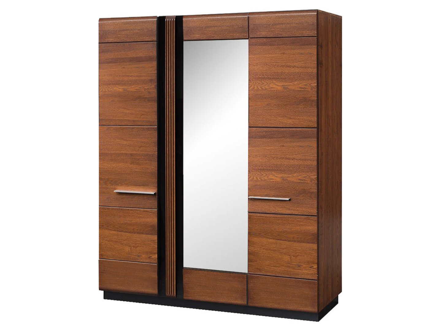 Szafa trzydrzwiowa Porti 73 165 cm z lustrem dąb antyczny