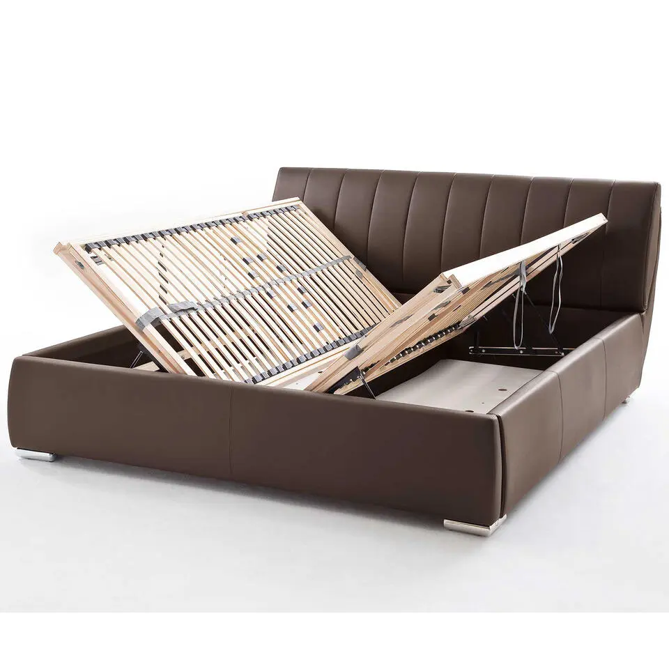 Bed met opbergruimte Davos 180x200 - bruin