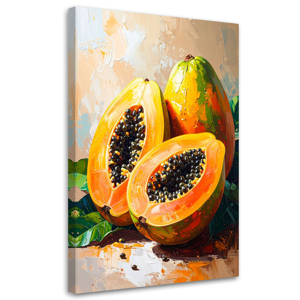Obraz do kuchni baru jadalni, Papaja Owoce 20x30