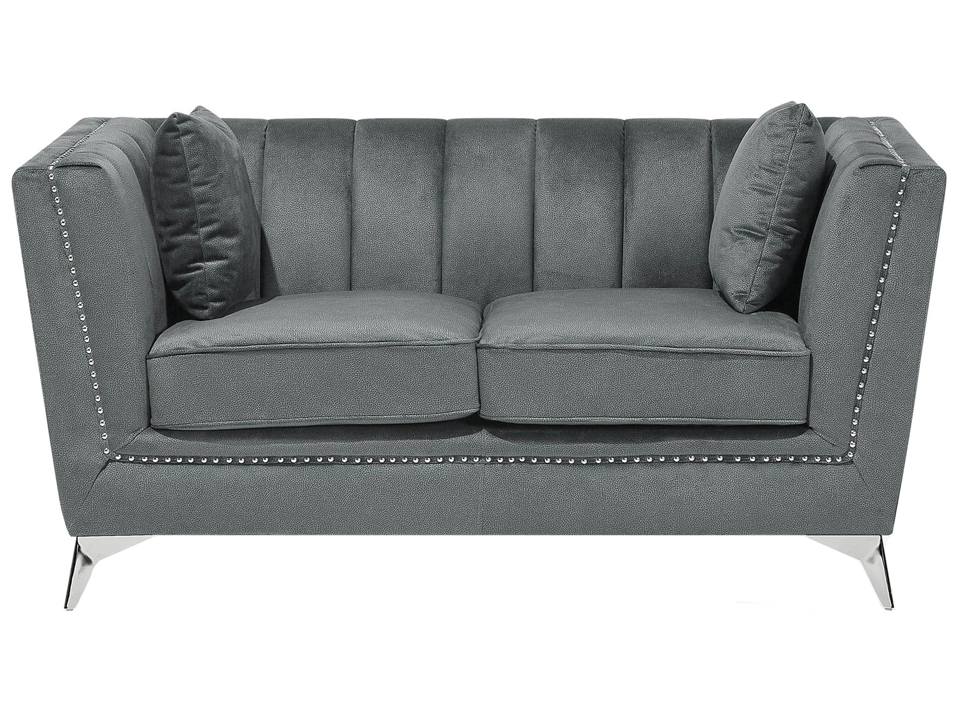 Sofa 2 Seater GAULA Velvet Grey