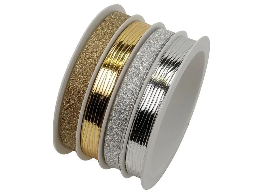 Geschenkband 4er-Set Mix Metallic