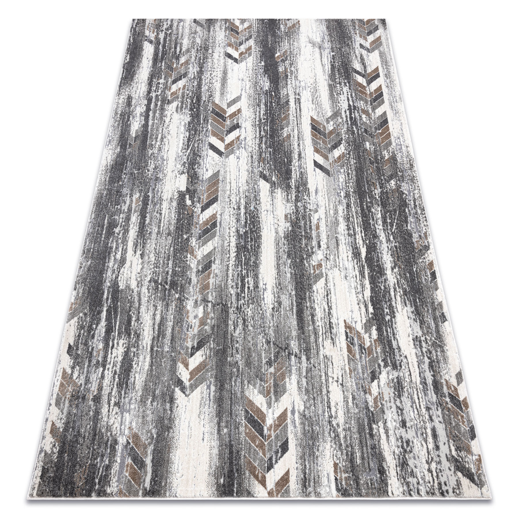 Dywan NOBLE nowoczesny 9732 47 Jodełka, vintage przecierany - 80x150 cm