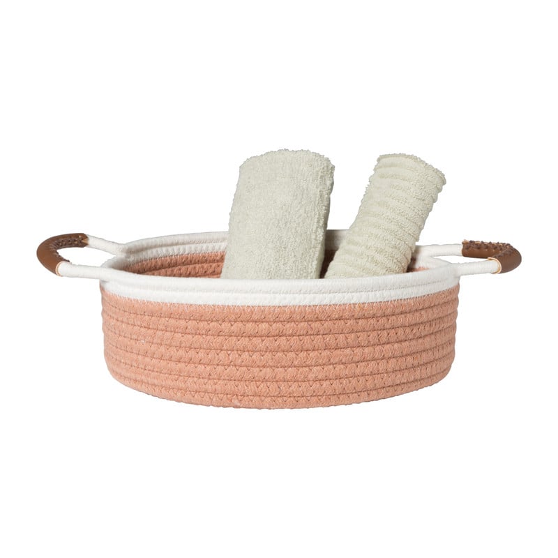 Mand colors laag - oranje/wit - &Oslash;27x9 cm