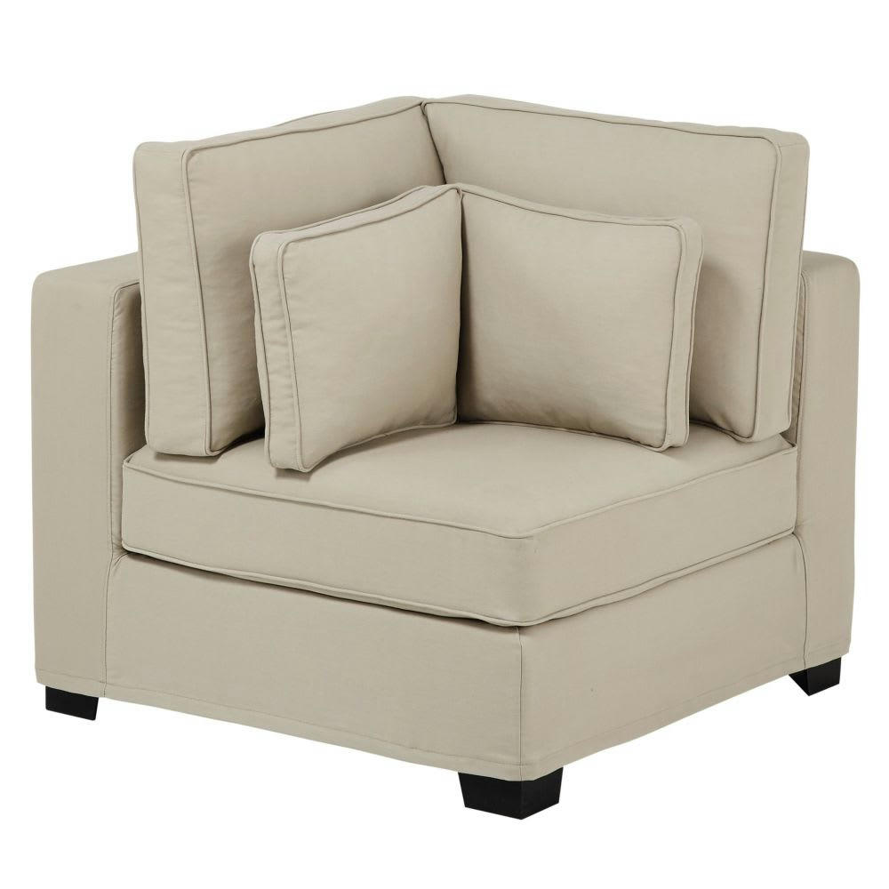 Milano - Angle pour canapé modulable en toile mastic