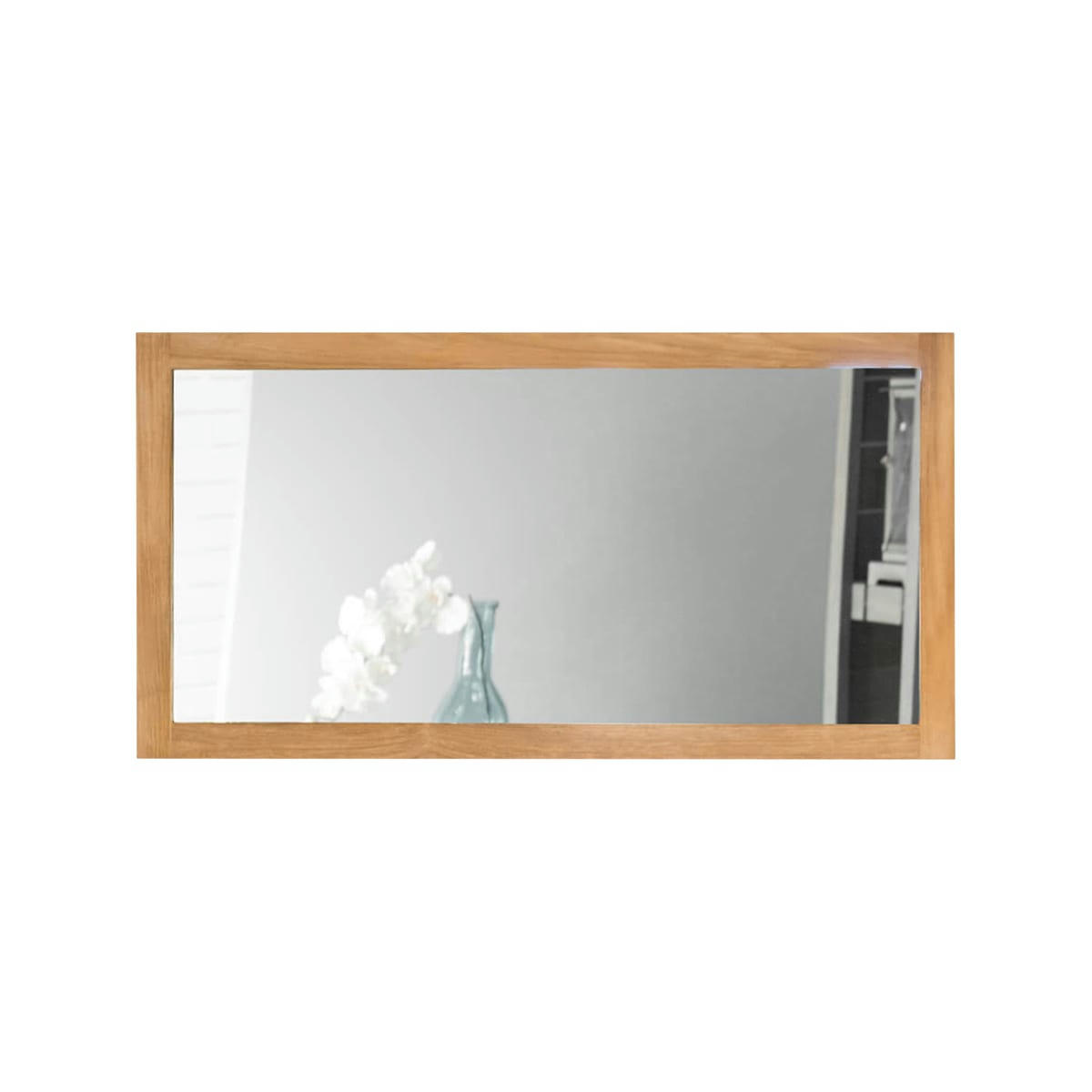 - Miroir rectangle en teck massif 140x70
