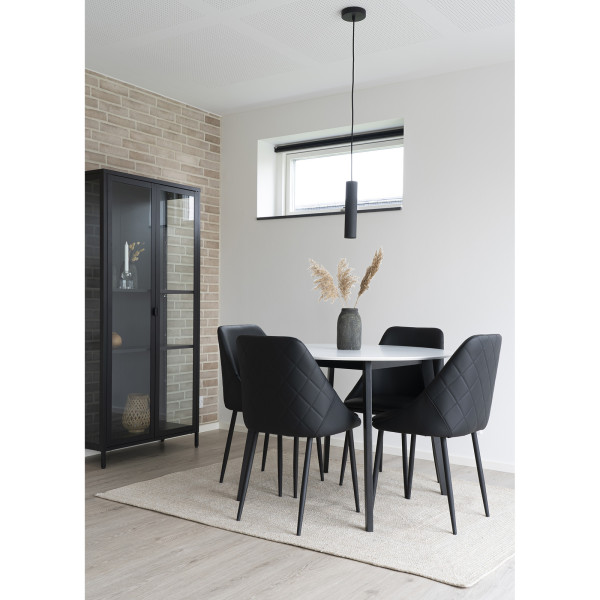 LAMPA WISZĄCA Paris czarna matowa STALOWA przewód do 120 cm