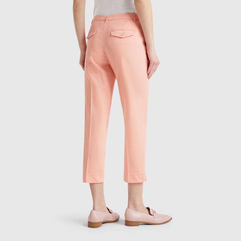 Cropped chinos in stretch cotton